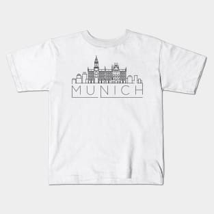 Munich Minimal Skyline Kids T-Shirt